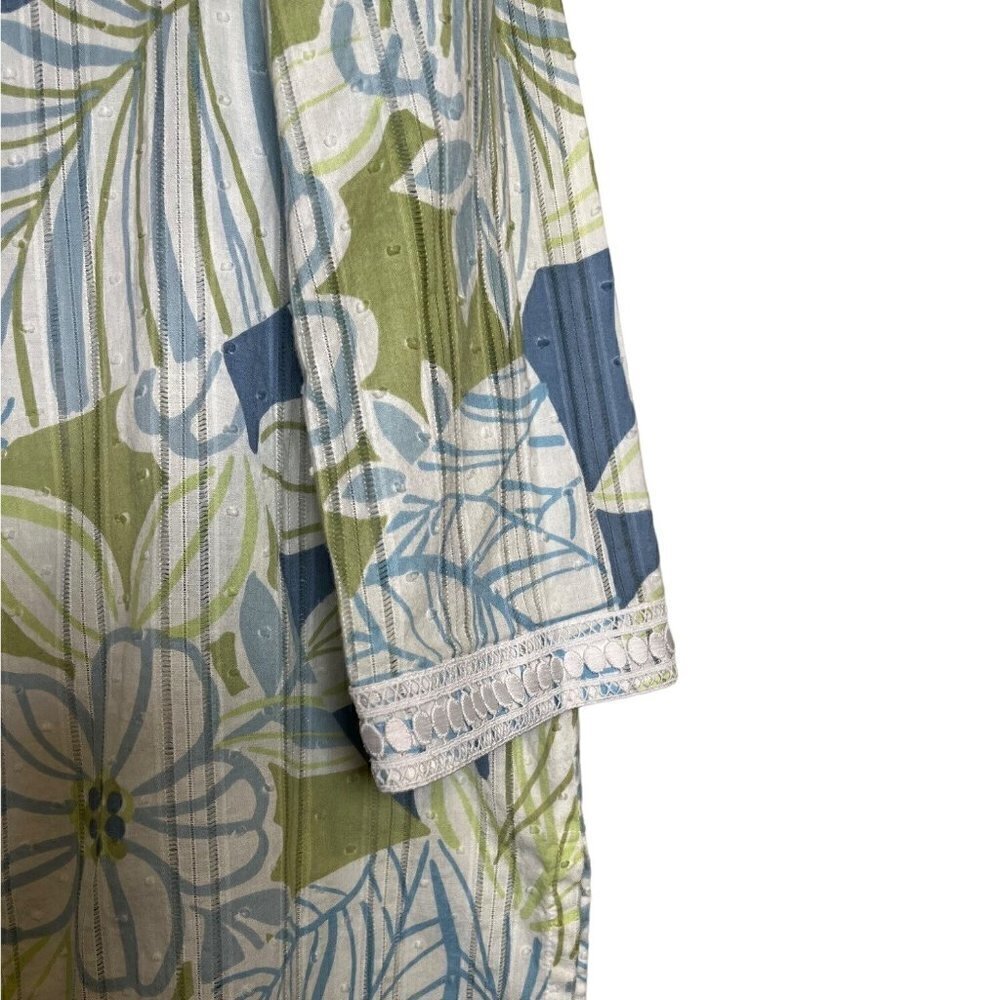 ALFRED Dunner Women's Top Floral Pattern with Lace Size 14 Petite - Picture 9 of 12